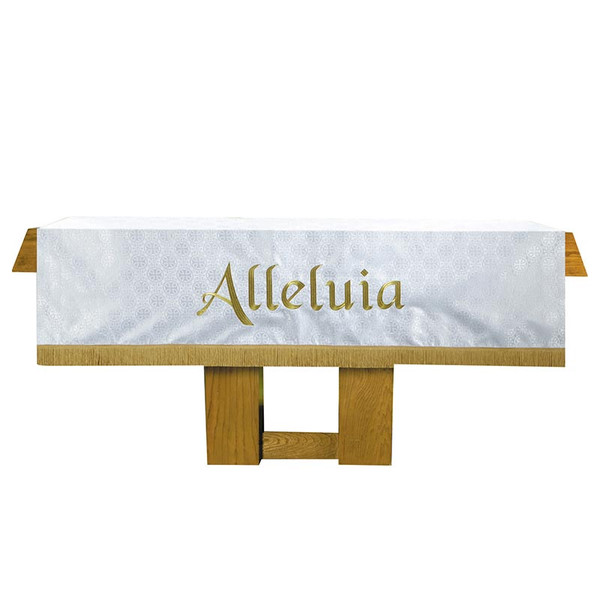 N7979 72 x 52 in. Maltese Cross White Altar Frontal