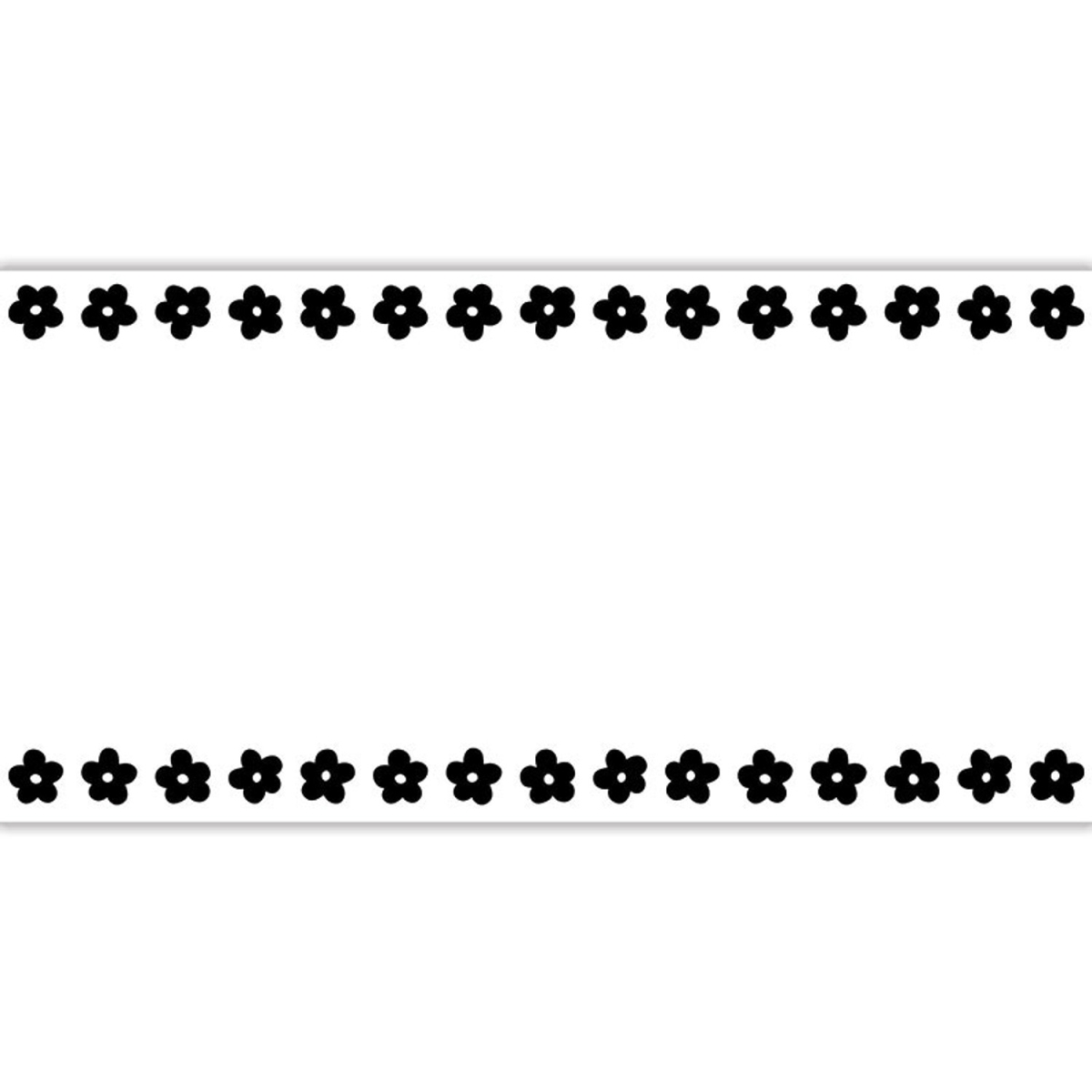 Picture of Santa Barbara Design Studio P0716 25 ft. Paper Table Runner&#44; Black Flowers