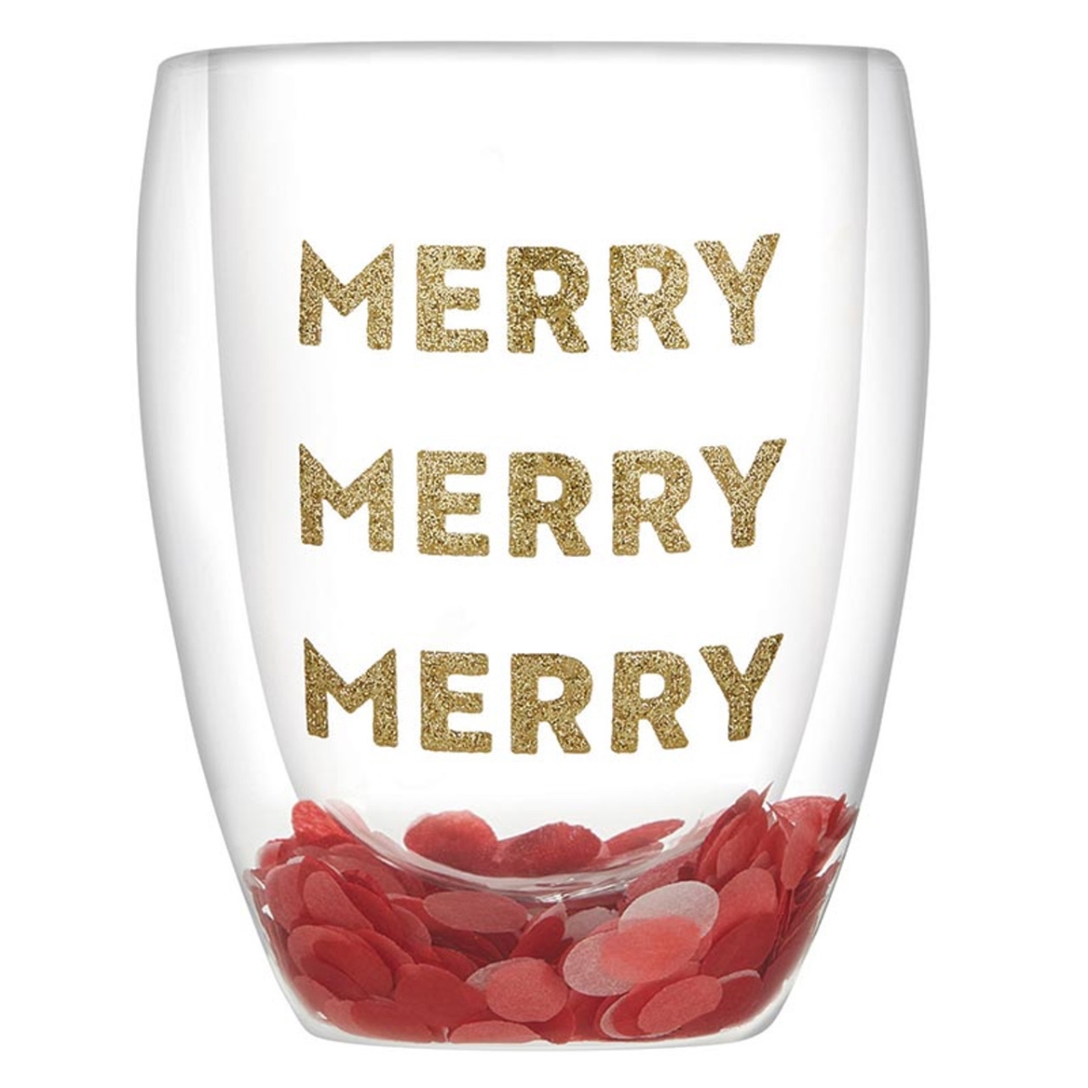 Picture of Slant P7766 10 oz Double-Wall Stemless Wineglass - Merry