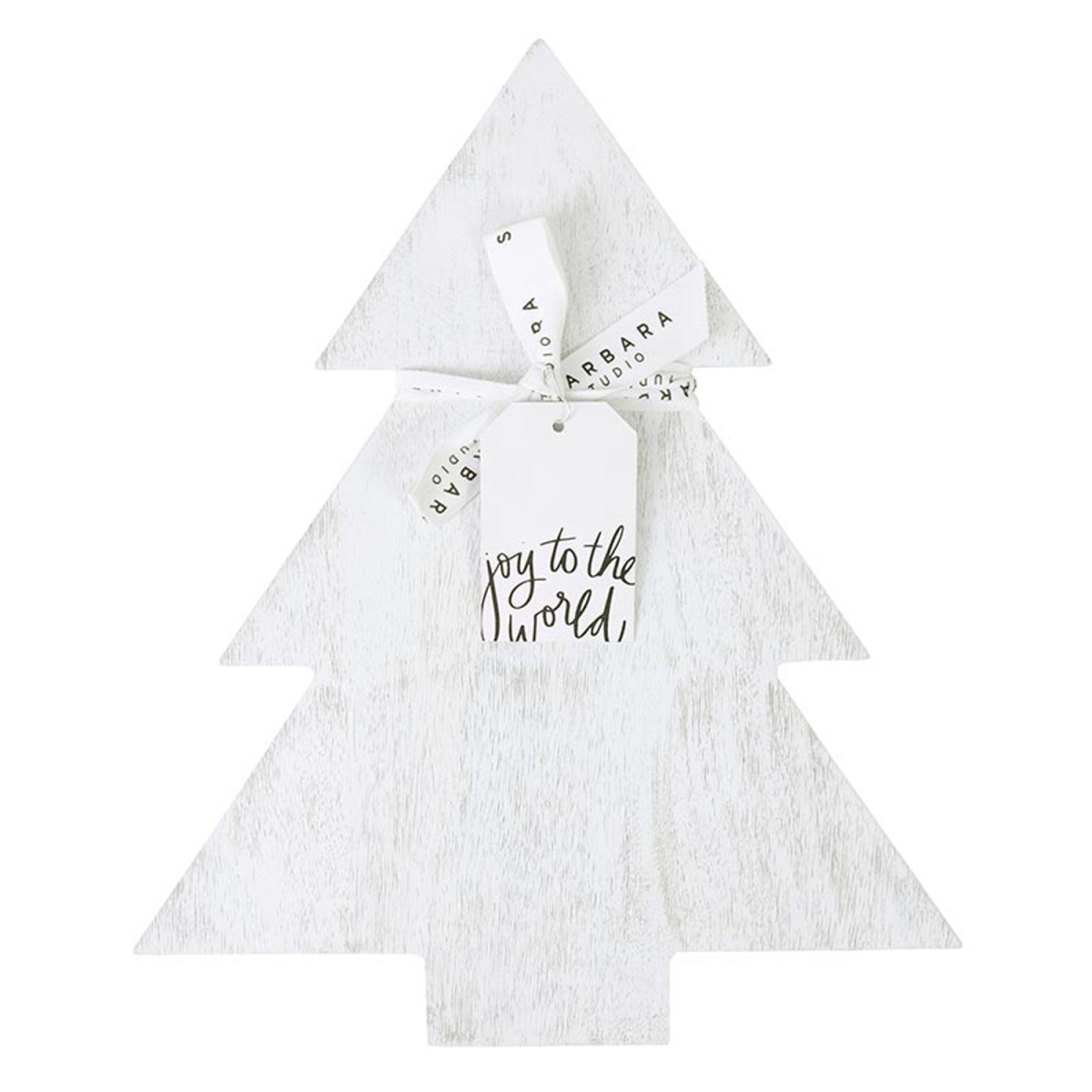 Picture of Santa Barbara Design Studio P5726 White Christmas Tree Wood Board