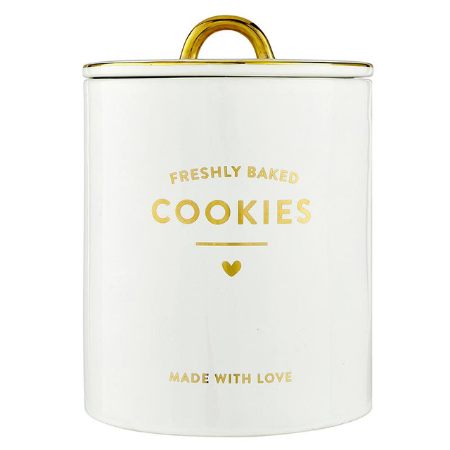 Picture of Santa Barbara Design Studio P6646 Ceramic Cookie Jar - Gold