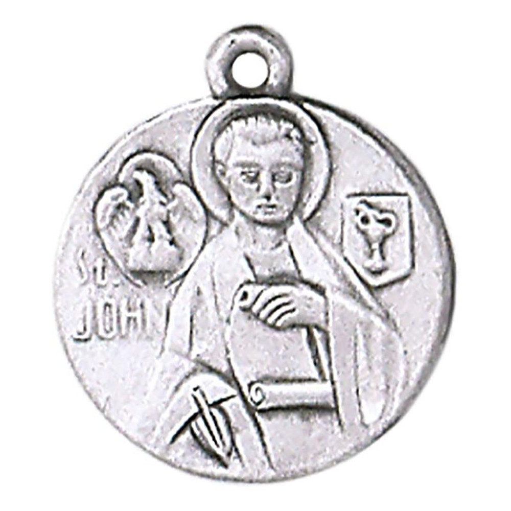 JC-109-1MFT St. John Evangelist Sterling Silver Medal