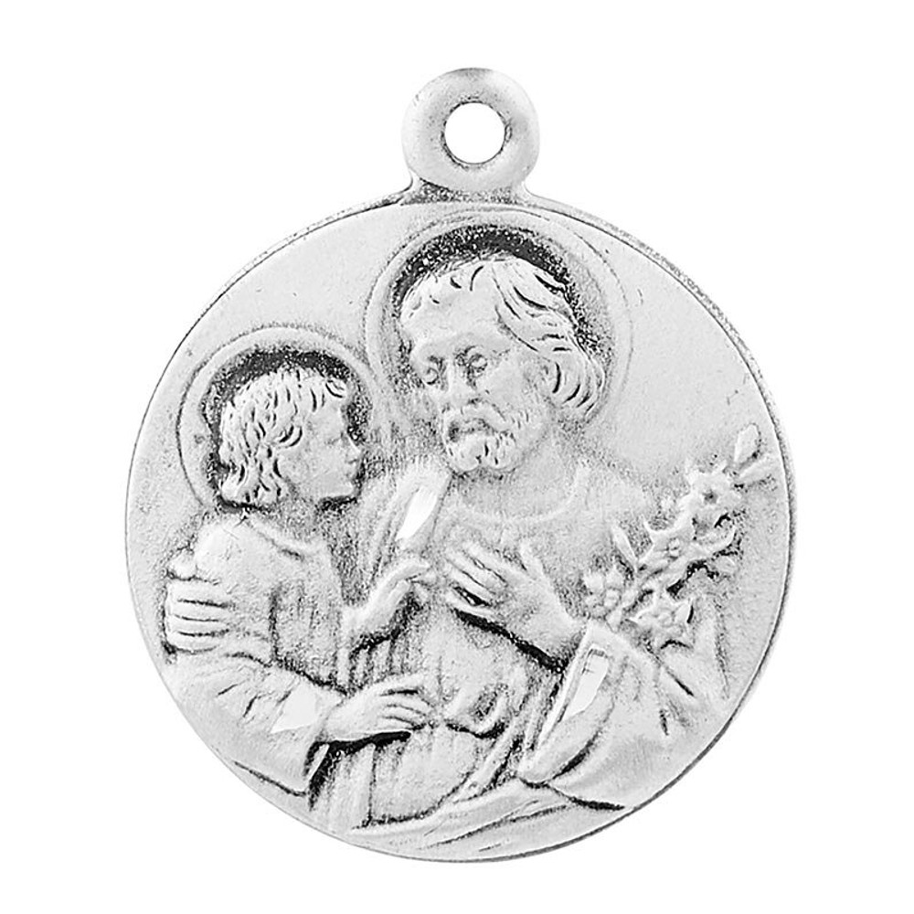 JC-111-1MFT St. Joseph & Child Sterling Silver Medal