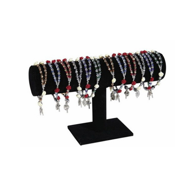 Picture of Christian Brands WC711 4 x 3 mm Our Lady of Guadalupe Rose Rosary Bracelet&#44; Crystal&#44; Resin Bead & Silver Plate - 3 Piece