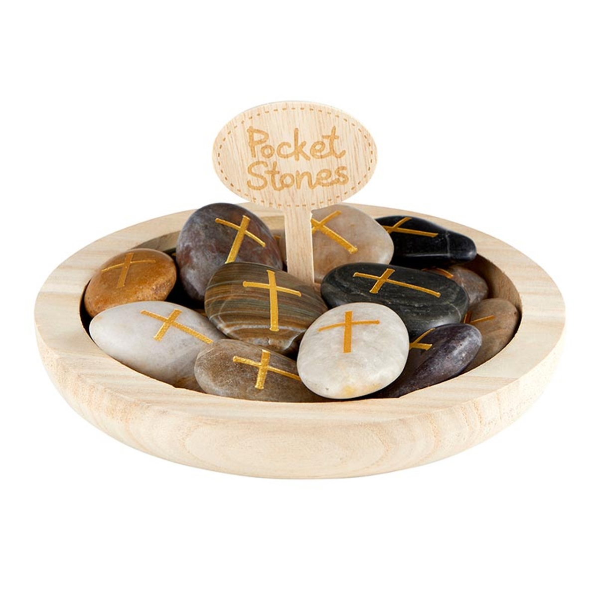 Picture of Faithworks J0780 Gold Cross Stone - Filled Display