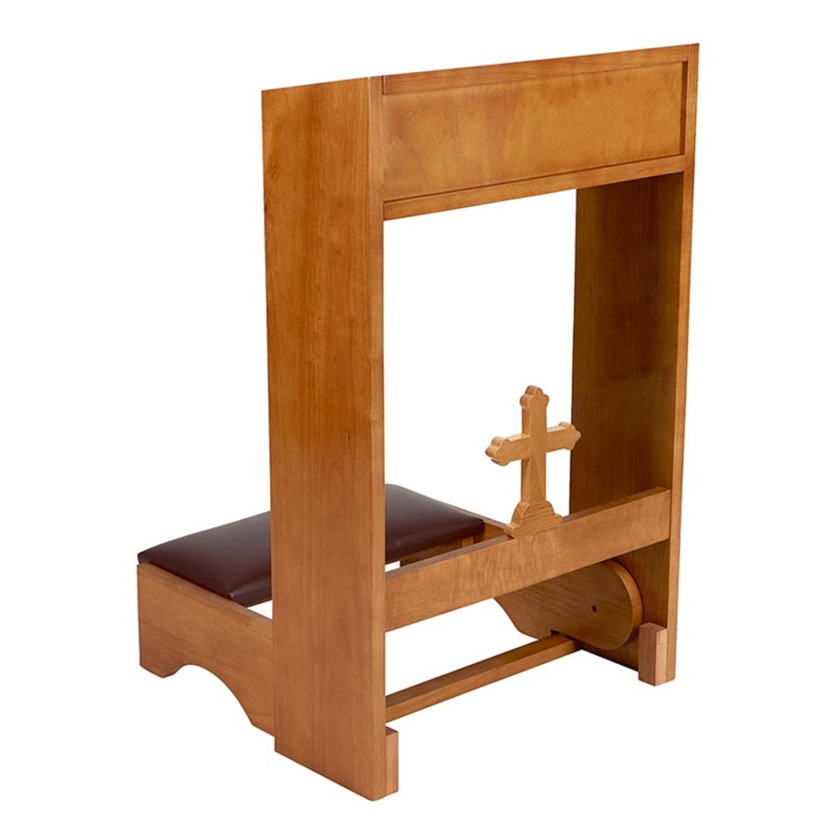 J6013 20 x 32 x 20 in. Cross Folding Padded Kneeler - Oak