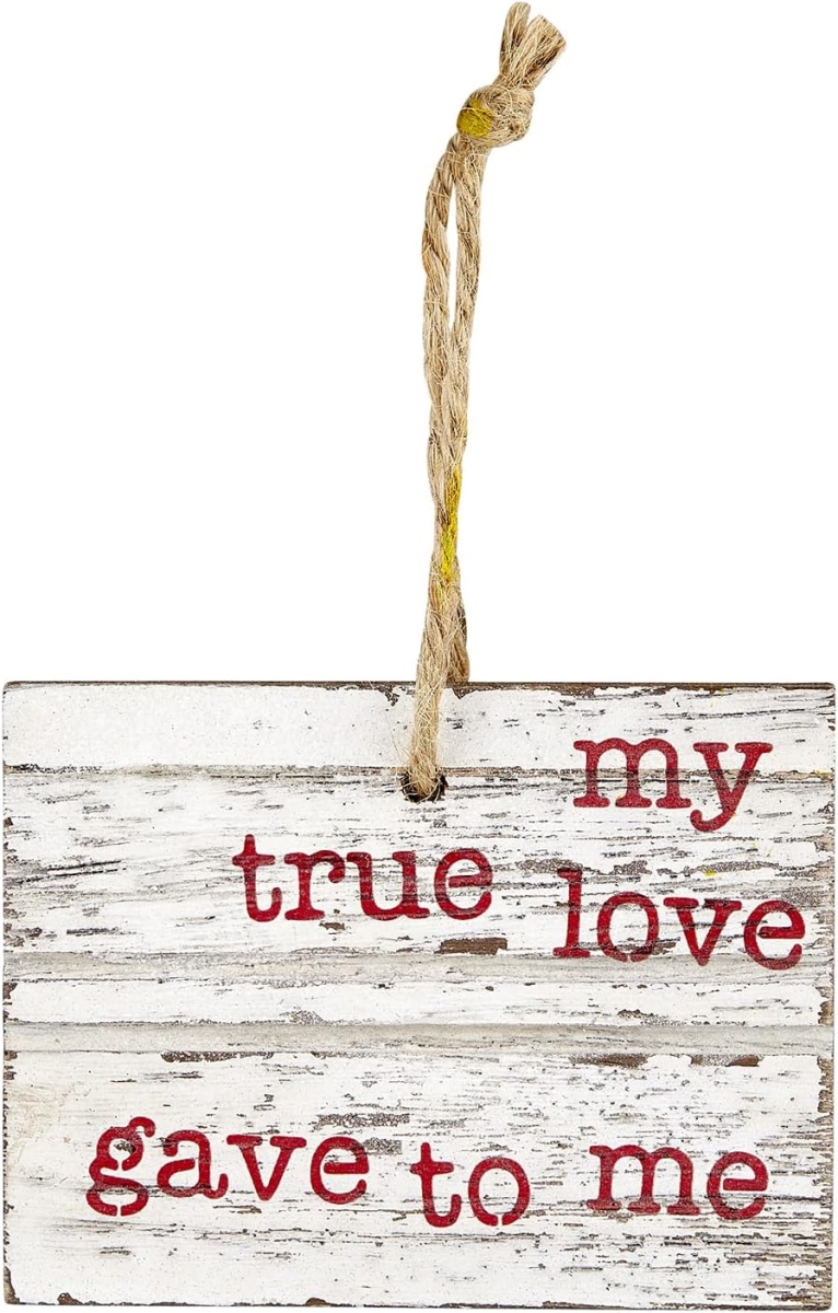 Picture of Santa Barbara Design Studio L2111 Face to Face Wood Ornament&#44; True Love - 4 in.