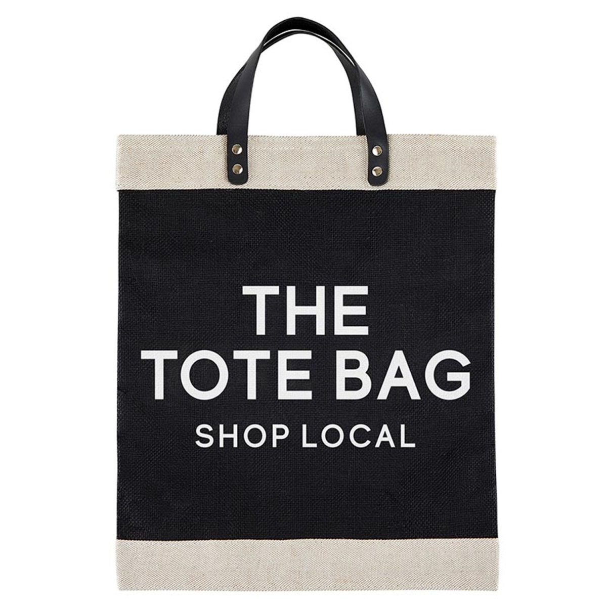 L1592 13 x 18 x 8 in. Black Market Tote Bag - The Tote Bag