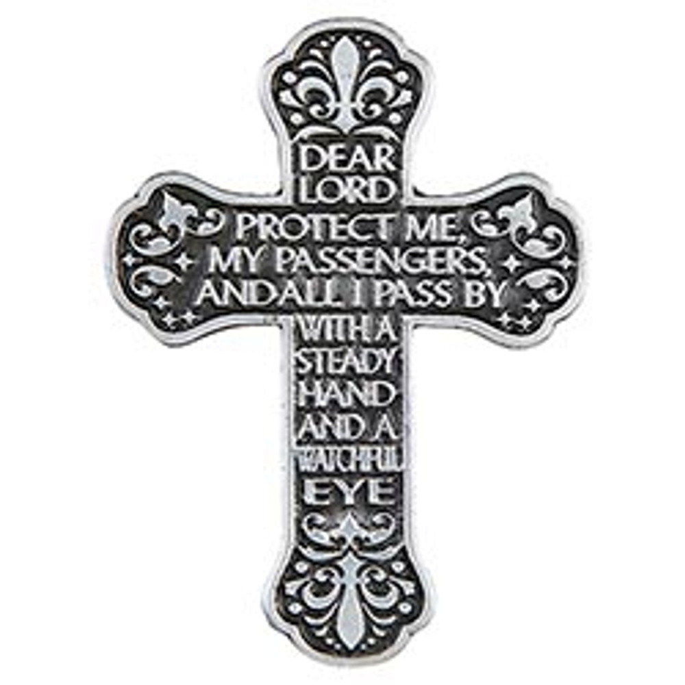 BK-12646 Motorist Prayer Cross Visor Clip