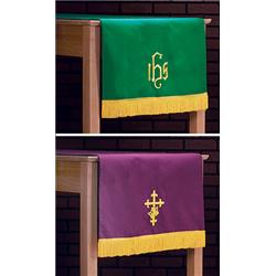 Picture of Christian Brands Church Supply KC137 Purple & Green Table Runner with Fringe
