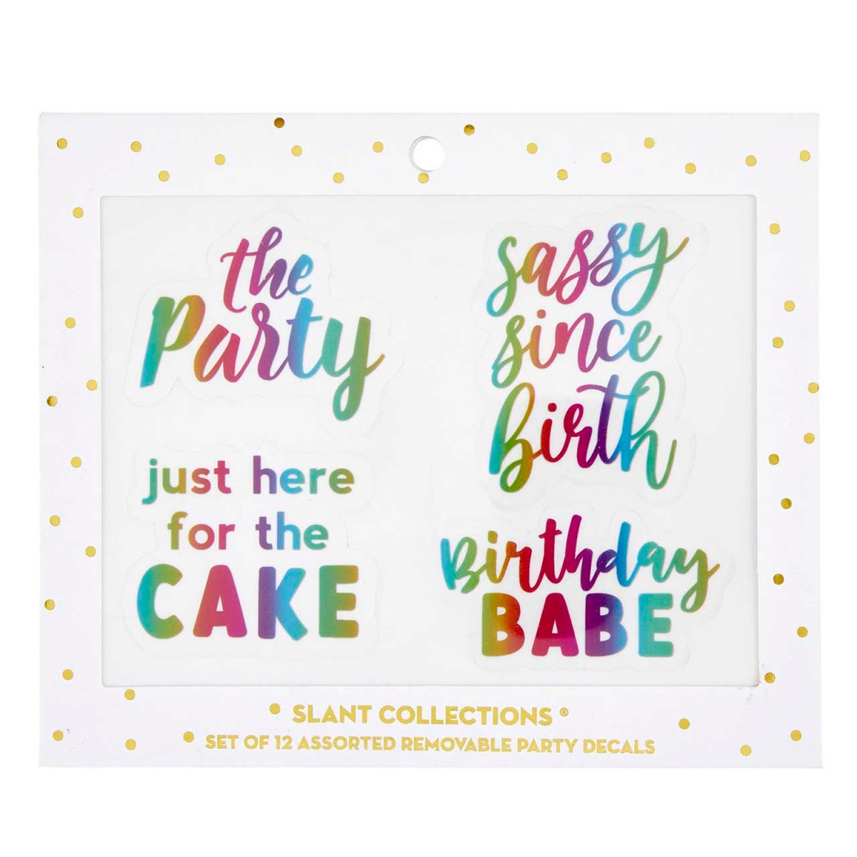 Picture of Slant 10-05580-563 Reusable Party Decals - Birthday