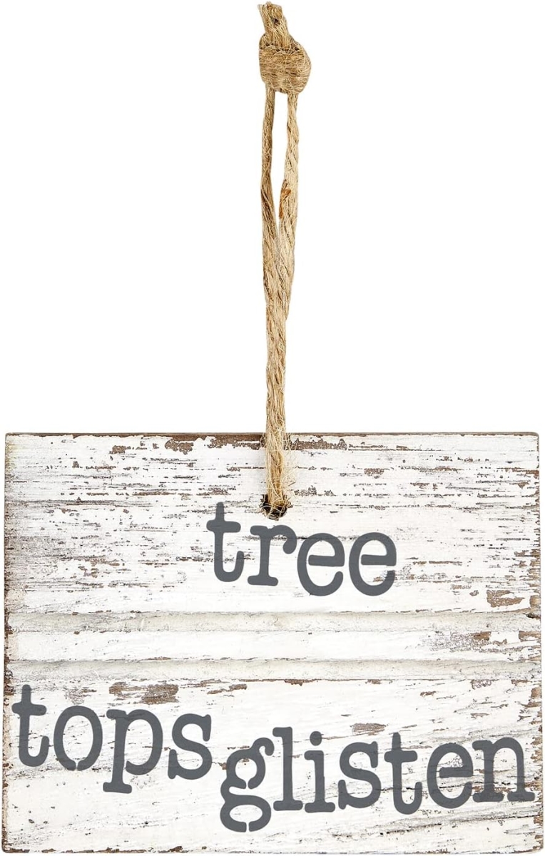 Picture of Santa Barbara Design Studio L2116 Face to Face Wood Ornament&#44; Tree Tops Glisten - 4 in.