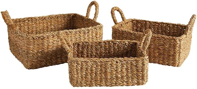 Picture of 47th & Main DMR302 Seagrass Basket with 2 Handle - Set of 3