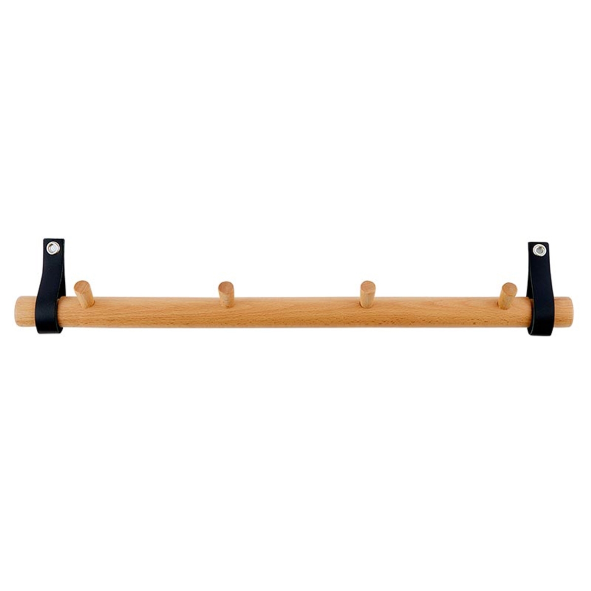 Picture of Santa Barbara Design Studio N0926 Wood & Leather Wall Rack - Natural