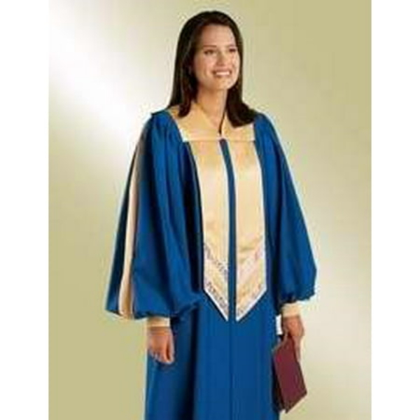 Picture of Christian Brands C-37SAPCT042 17 in. x 5 ft. 5 in. Festival Cuffed Sleeve Choir Robe&#44; Sapphire