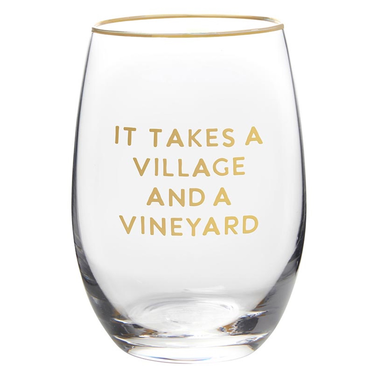 Picture of Santa Barbara Design Studio N0629 17 oz Wine Glass - It Takes a Village