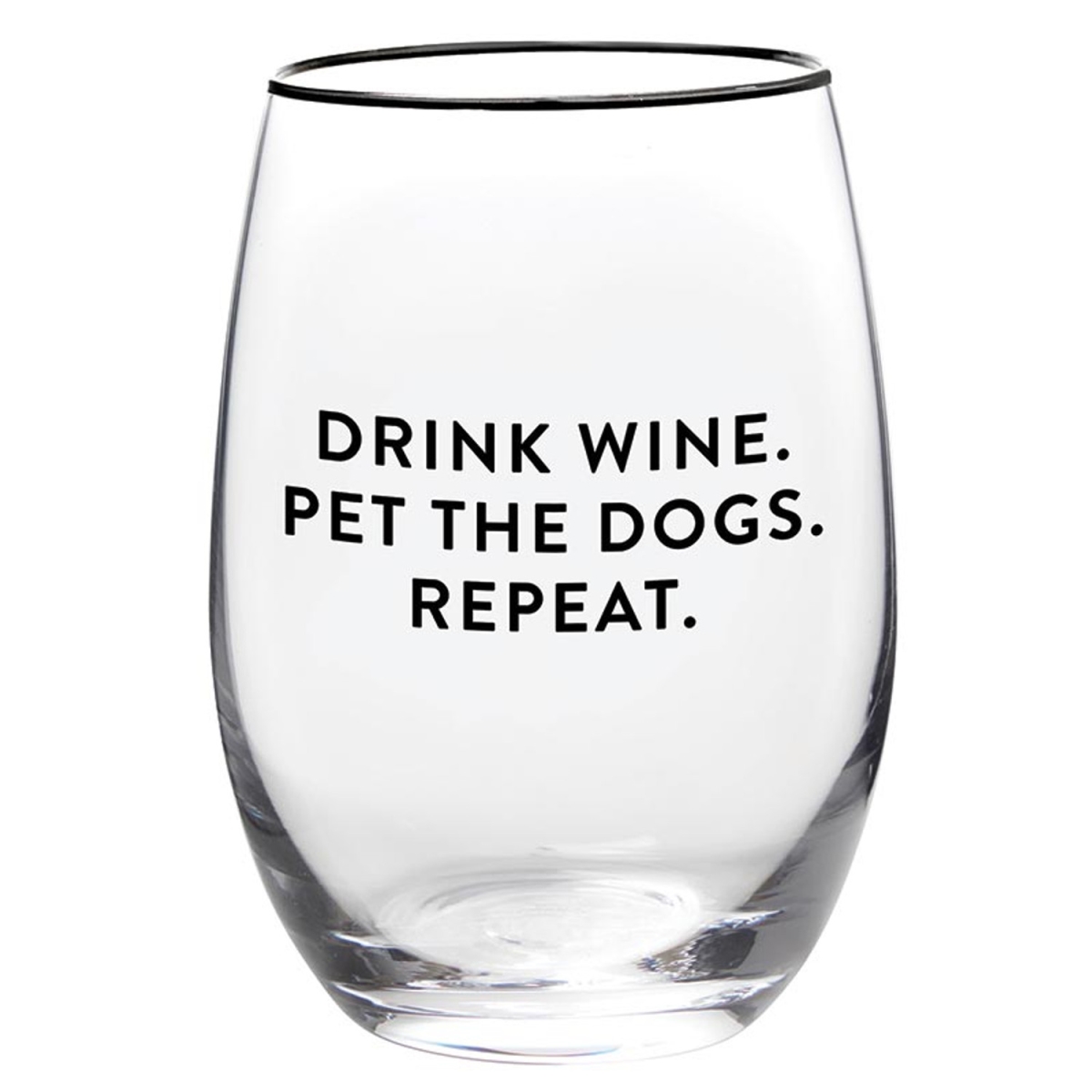 Picture of Santa Barbara Design Studio N0632 17 oz Wine Glass - Wine. Dogs. Repeat.