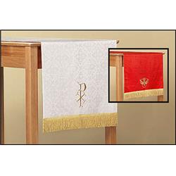 Picture of Christian Brands Church Supply LC028 Jacquard Reversible Table Runner with Dove&#44; Red & White