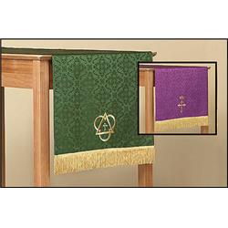 Picture of Christian Brands Church Supply LC029 Jacquard Reversible Table Runner with Cross, Purple & Green