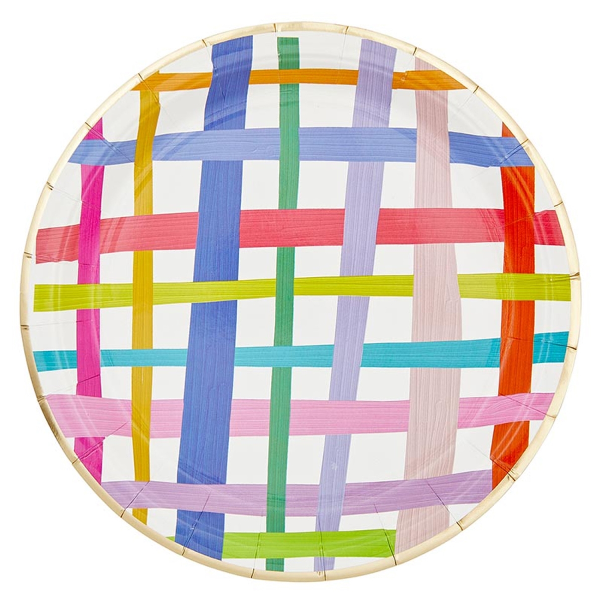 Picture of Slant 10-05580-635 Paper Plates - Gingham - 12 Count