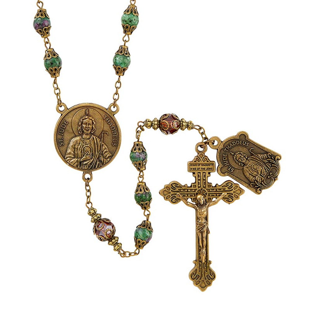 L6394 Vintage Rosary - St. Jude
