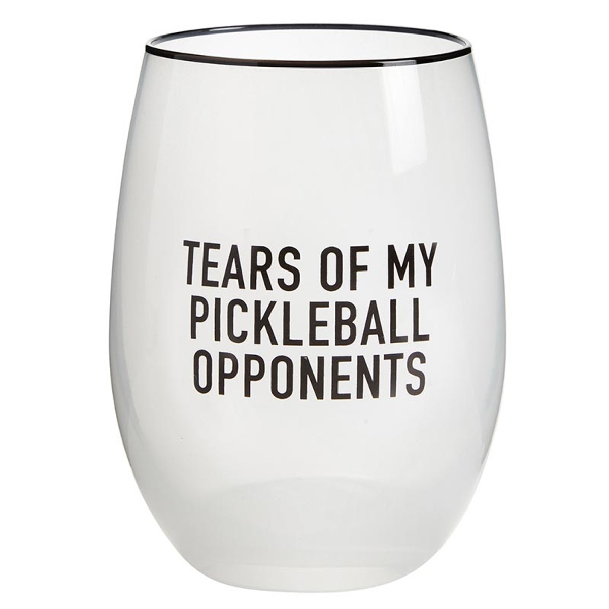 Picture of Santa Barbara Design Studio L7380 17 oz Stemless Wine Glass - Tears Pickleball Opponents