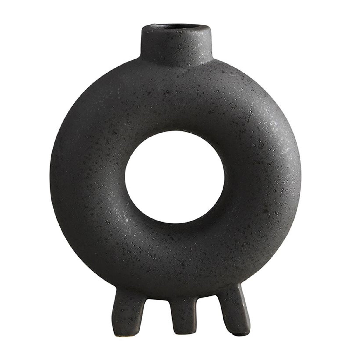 Picture of 47th & Main DMR491 8 x 2.5 x 8 in. Gray Hallow Donut Vase&#44; Small