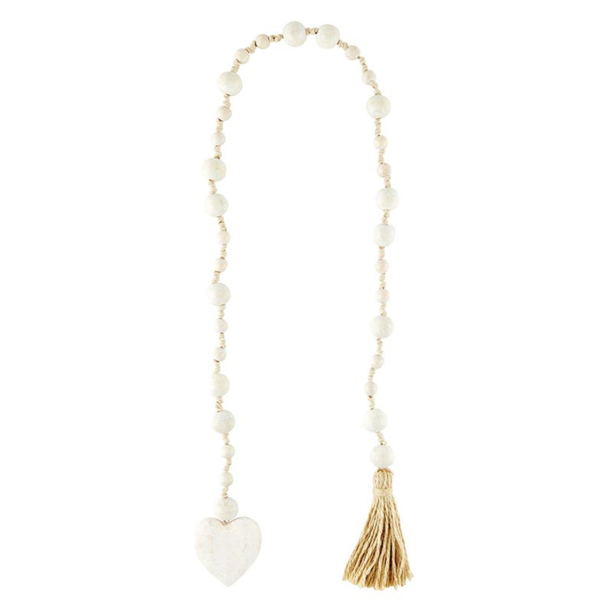 Picture of Santa Barbara Design Studio N2360 45 in. Face to Face Wood Beaded Garland&#44; Heart