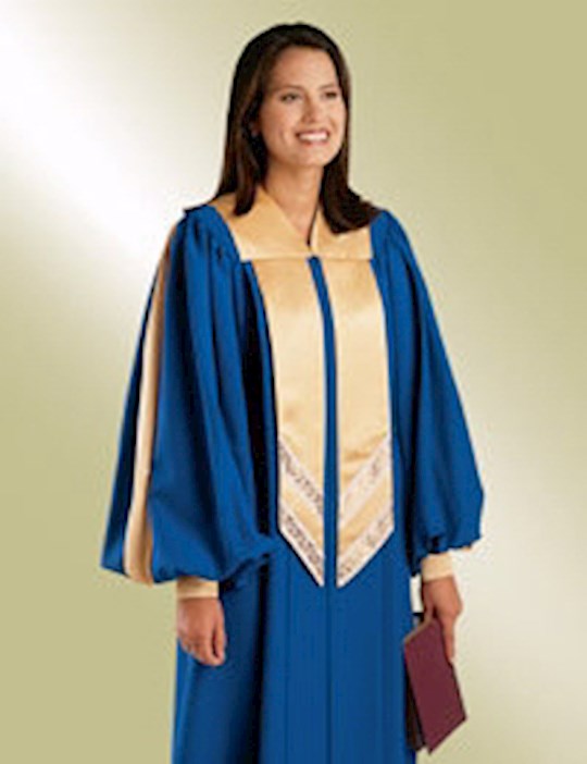 Picture of Christian Brands C-37SAPCT043 17 in. x 5 ft. 8 in. Festival Cuffed Sleeve Choir Robe&#44; Sapphire