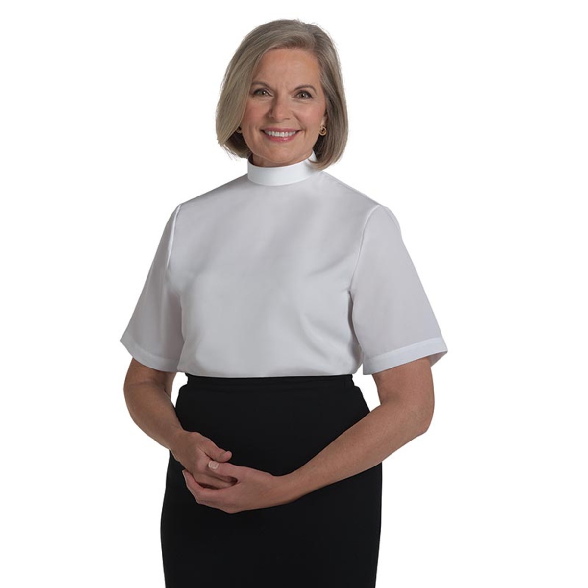 Picture of Christian Brands SW-10724 Neckband Clergy Shell Blouse for Women&#44; White - Size 24