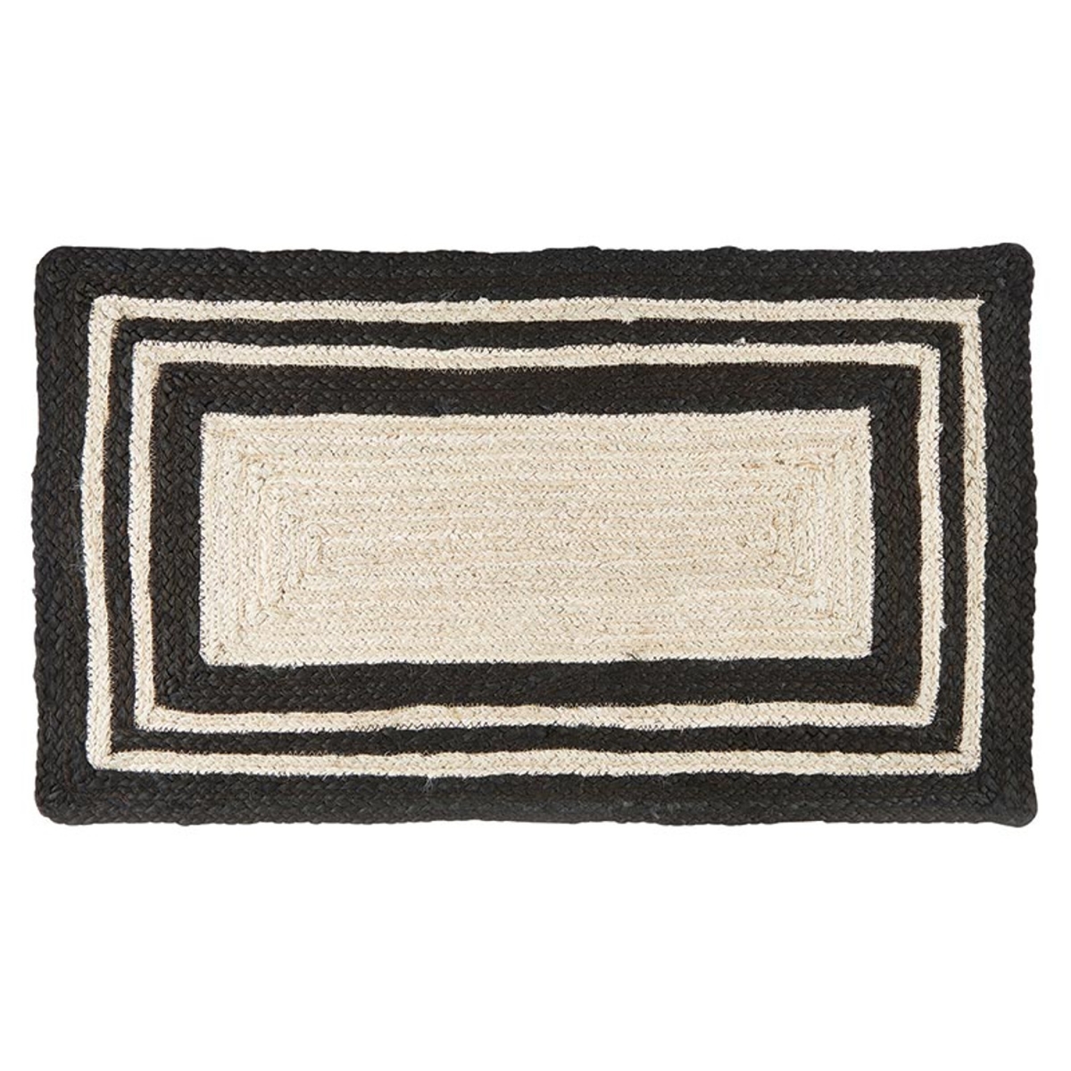 Picture of Santa Barbara Design Studio N0988 Jute Bath Mat&#44; Bleach & Black