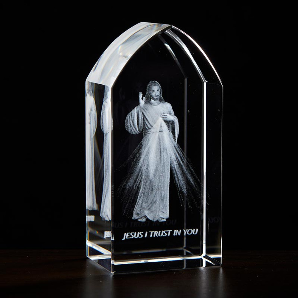 JC-4414 Divine Mercy Etched Glass