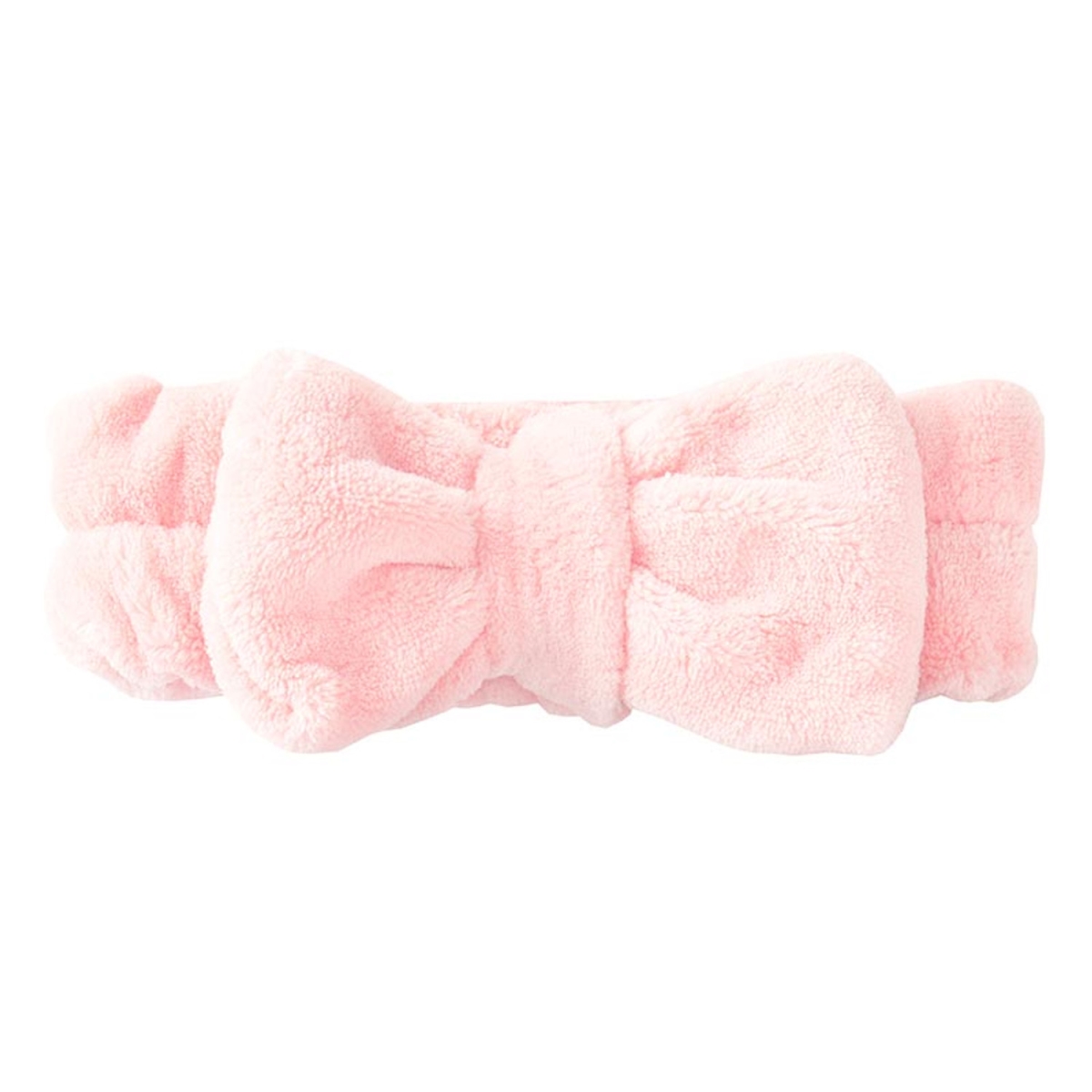 Picture of Bella Apparel HB-BP Plush Bow Spa Headband&#44; Pink