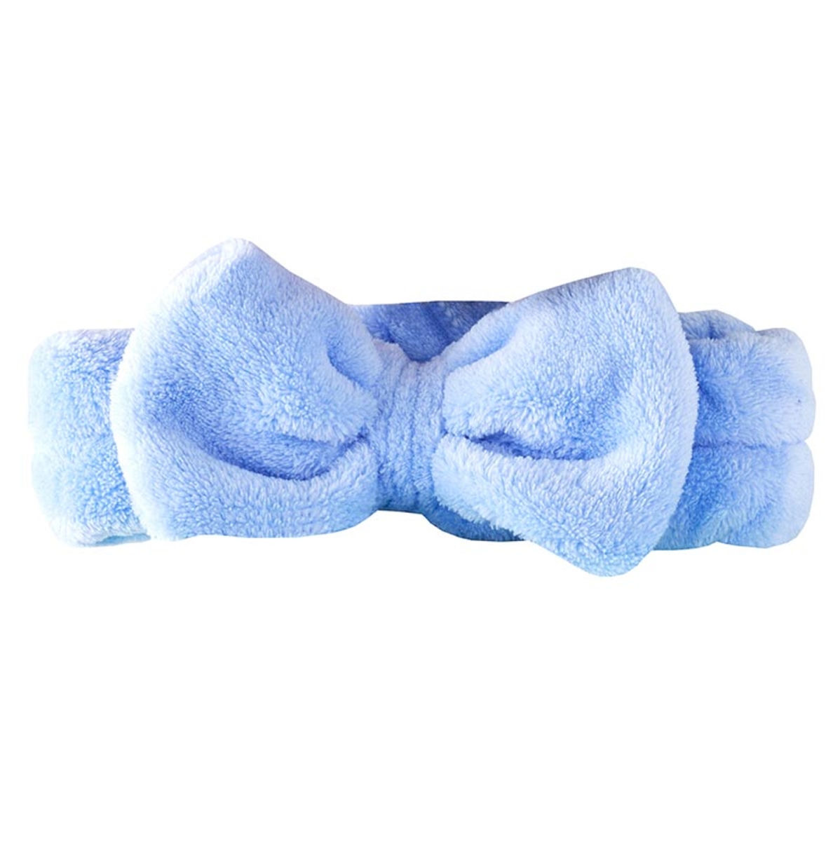 Picture of Bella Apparel HB-BPW Plush Bow Spa Headband&#44; Periwinkle