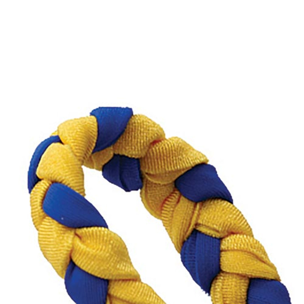 P70307 Pom Braid Headband, Royal & Yellow Gold