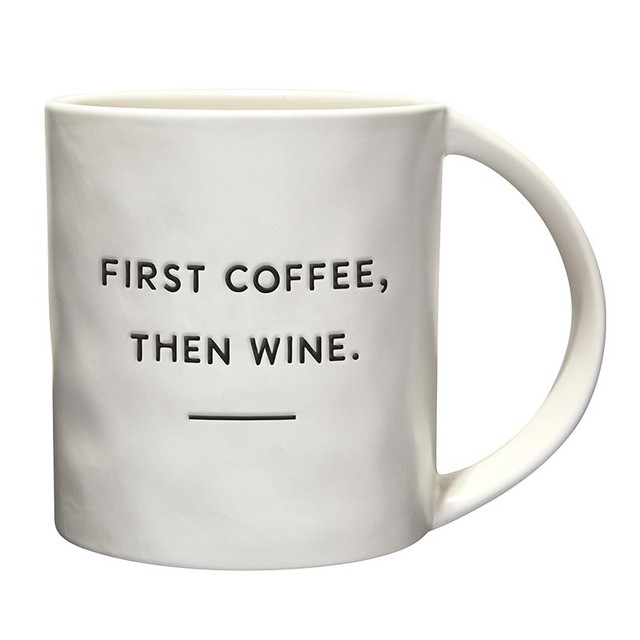 Picture of Santa Barbara Design Studio P5685 Artisan Wide Handle Mug - First Coffee&#44; Then Wine
