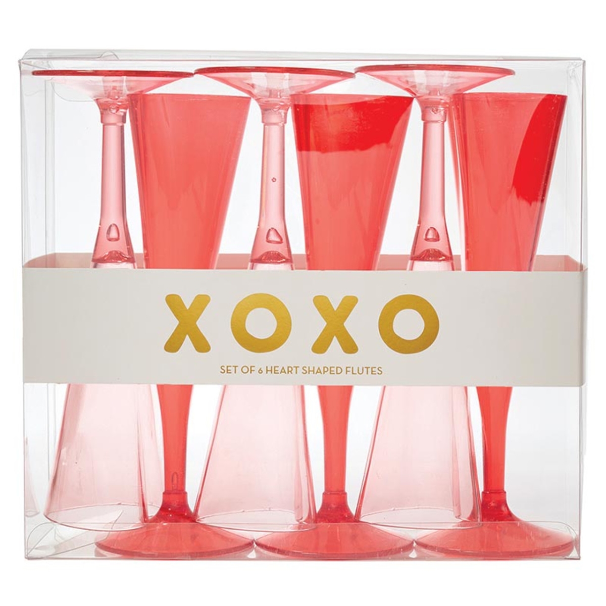 Picture of Slant P7787 4 oz Acrylic Heart Champagne Flute - Set of 6