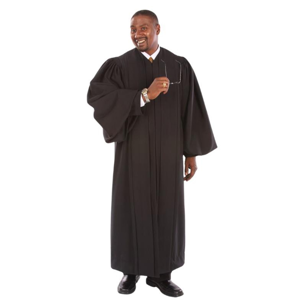 Picture of Christian Brands J-25JP08 Judicial Robe&#44; Black - Size JP08 - Back Length 54 in. - Chest 53 in.