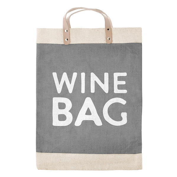 P5743 13 x 18 x 8 in. Gray Market Tote - Wine Bag