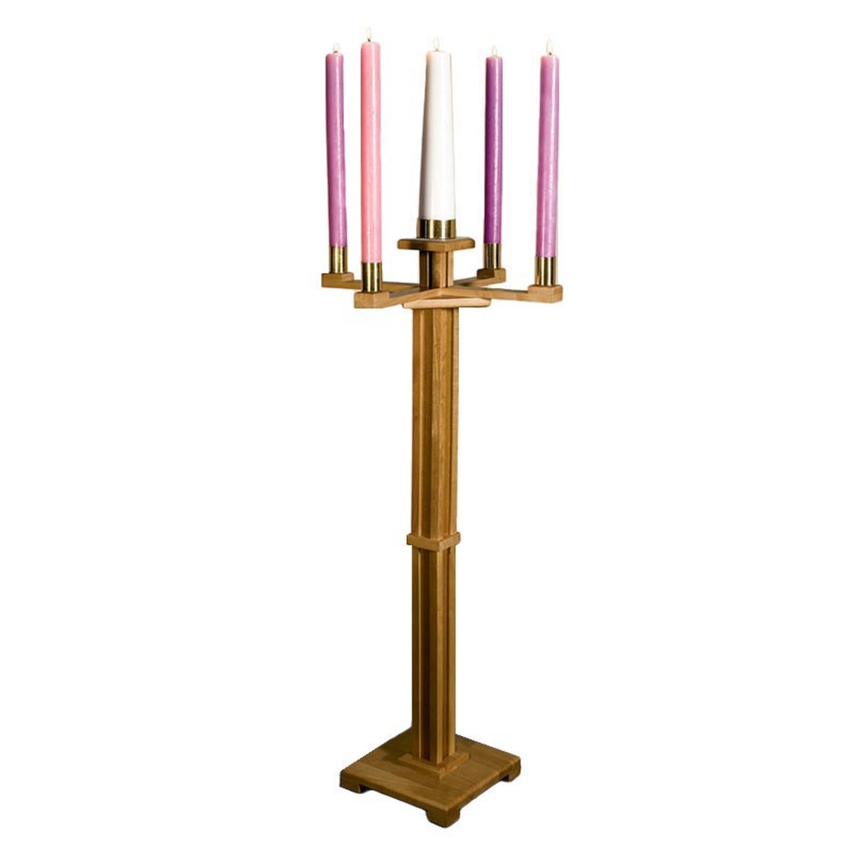 61488 Advent Candlestick - Pecan