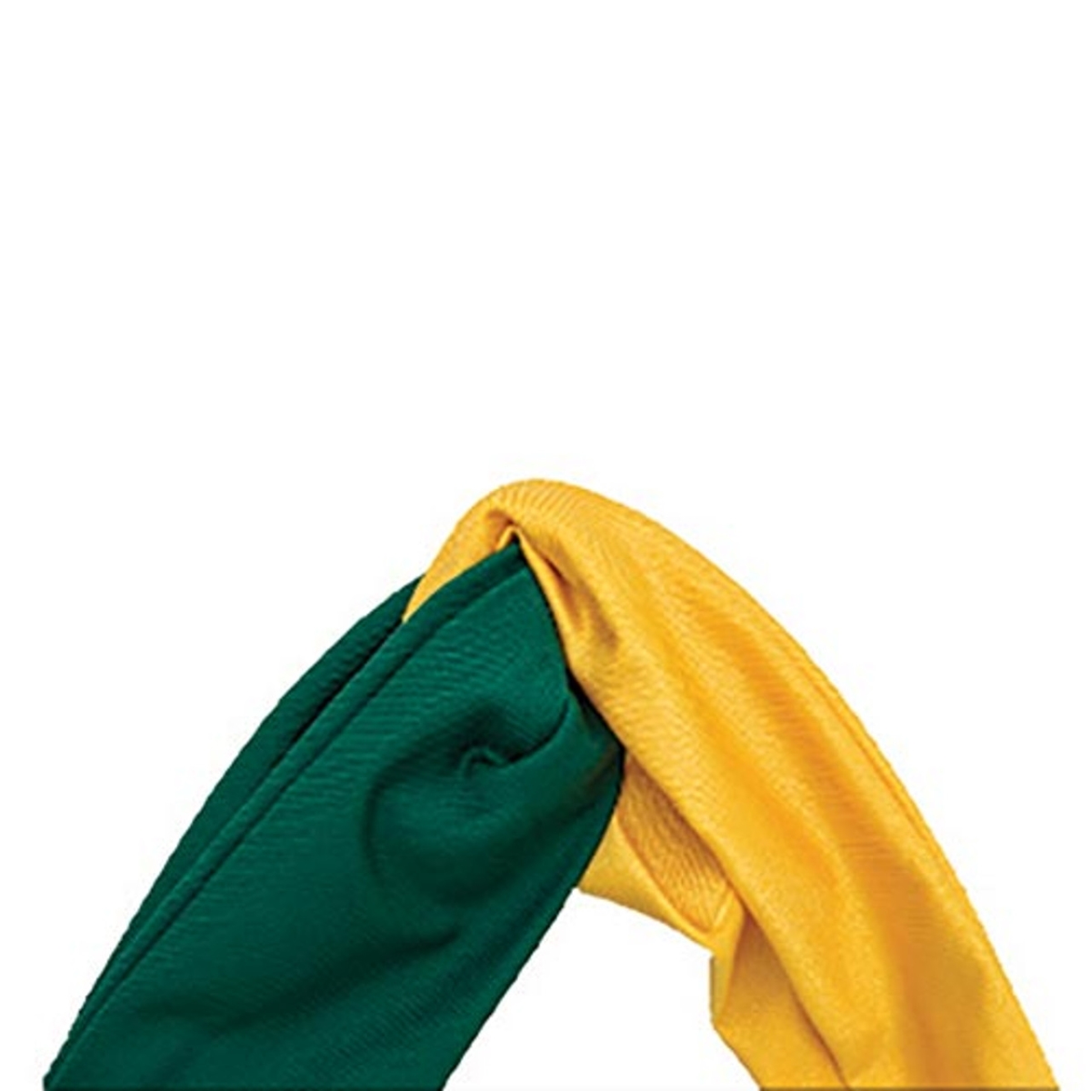 P07386 Knotted Headband - Bottle Green & Yellow Gold