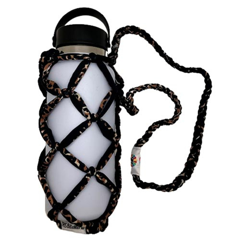 Picture of Pomchies P20704 Cross Body Water Bottle Carrier, Leopard