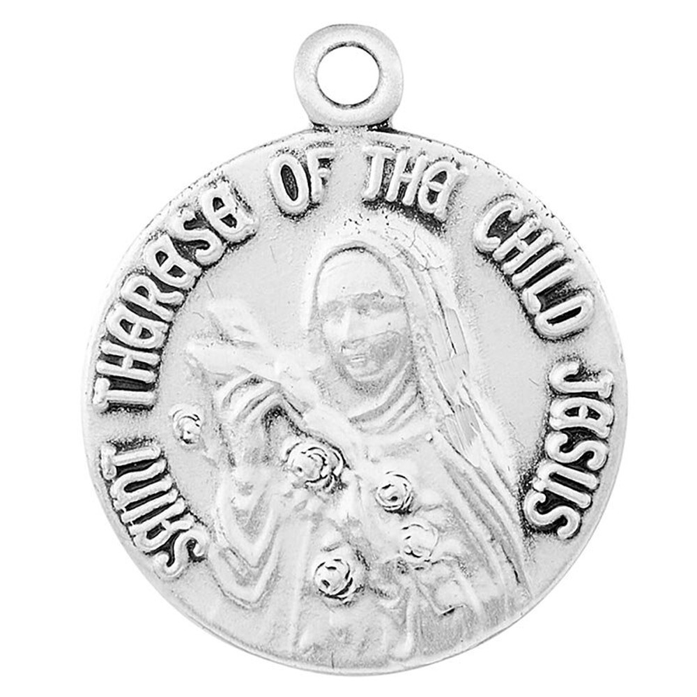 JC-135-1MFT St. Therese Sterling Silver Medal