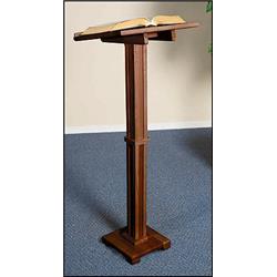 Standing Lectern - Walnut Finish - 43in. Height - Elegant Design