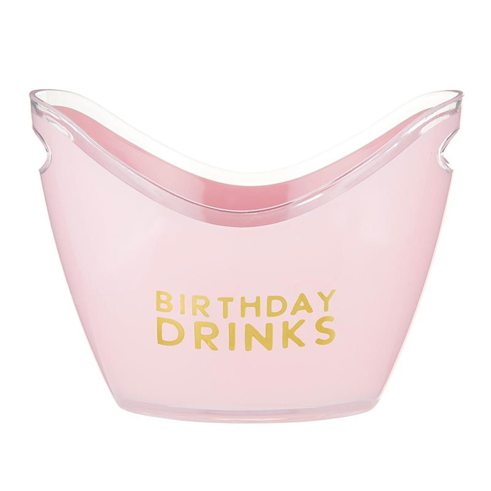 Picture of Christian Brands R1675 Foil Acrylic Beverage Bucket - Birthday Drinks