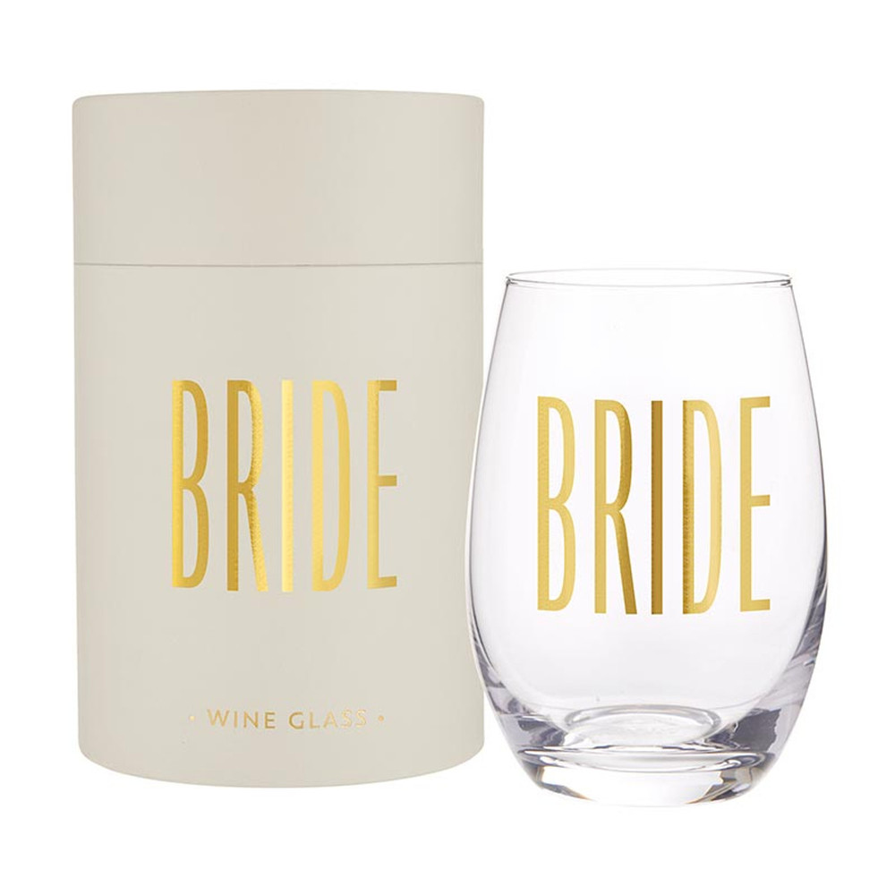 Picture of Christian Brands R1588 Stemless Wine Glass - Bride