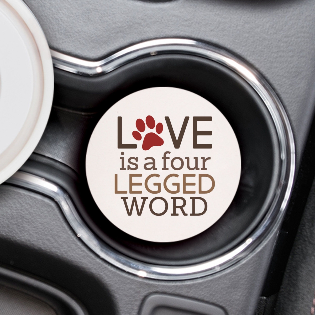 Picture of Christian Brands CST0152 2.75 in. Love is A Four Ceramic Car Coaster