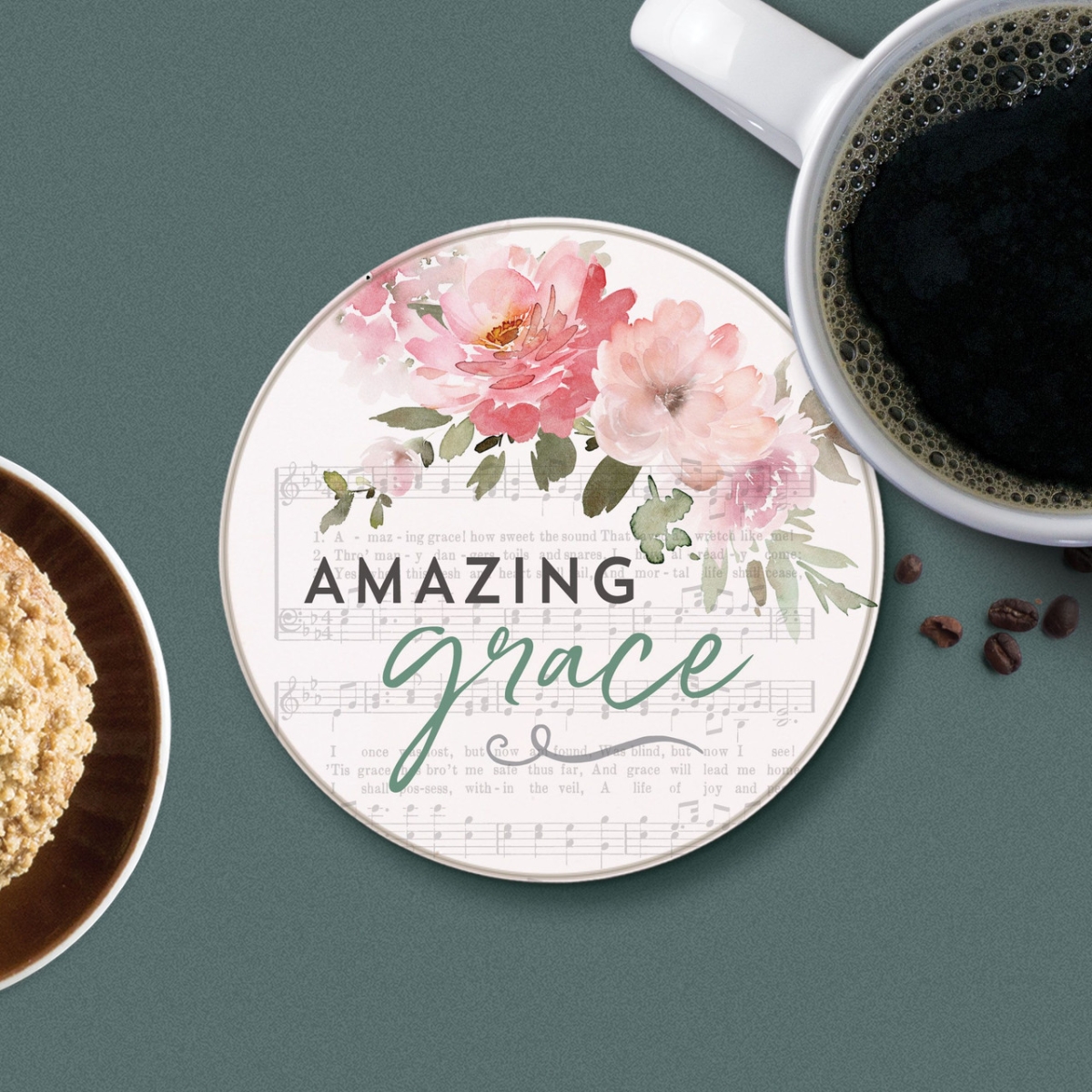 COC0028 4 in. Amazing Grace Round Coaster