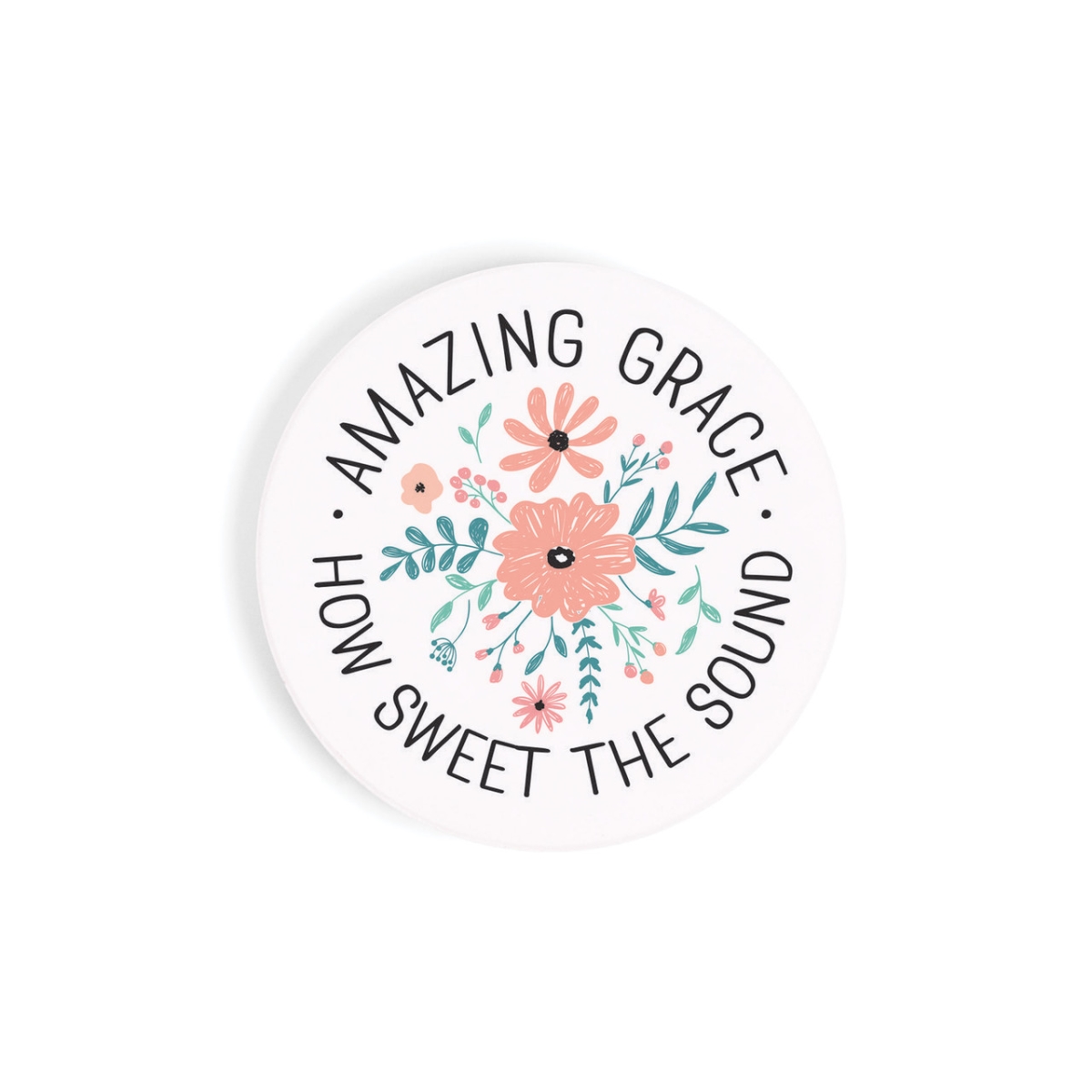 CSTS0884 2.75 in. Amazing Grace Ceramic Car Coaster