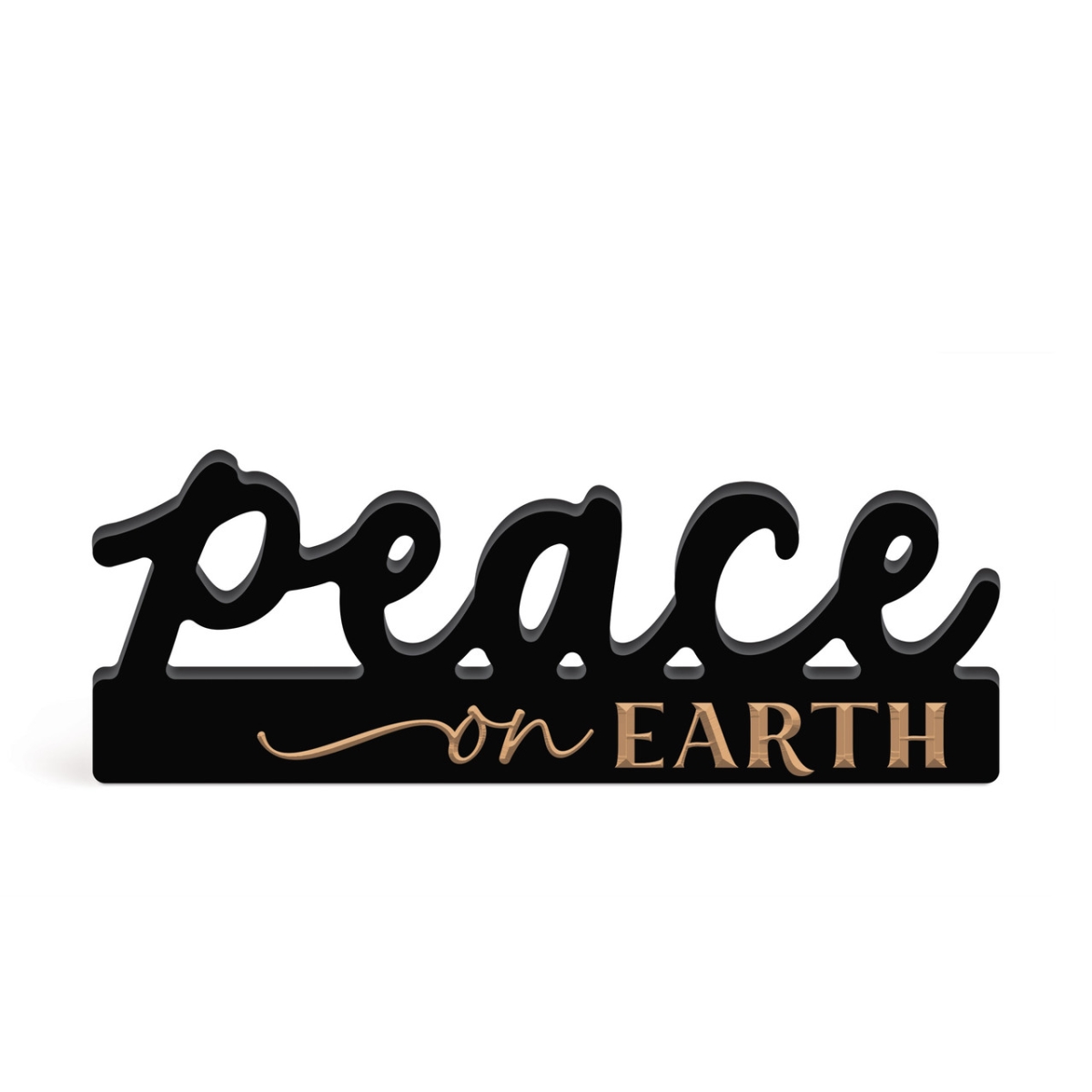 WBT0016 12 x 4.25 in. Peace on Earth Word Sign